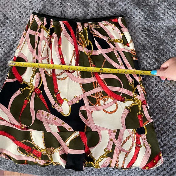 Zara printed ruffled hem skirt NWT M - Picture 14 of 15